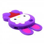 Wholesale iPhone 4S/4 3D Hello Bunny Case (Purple)